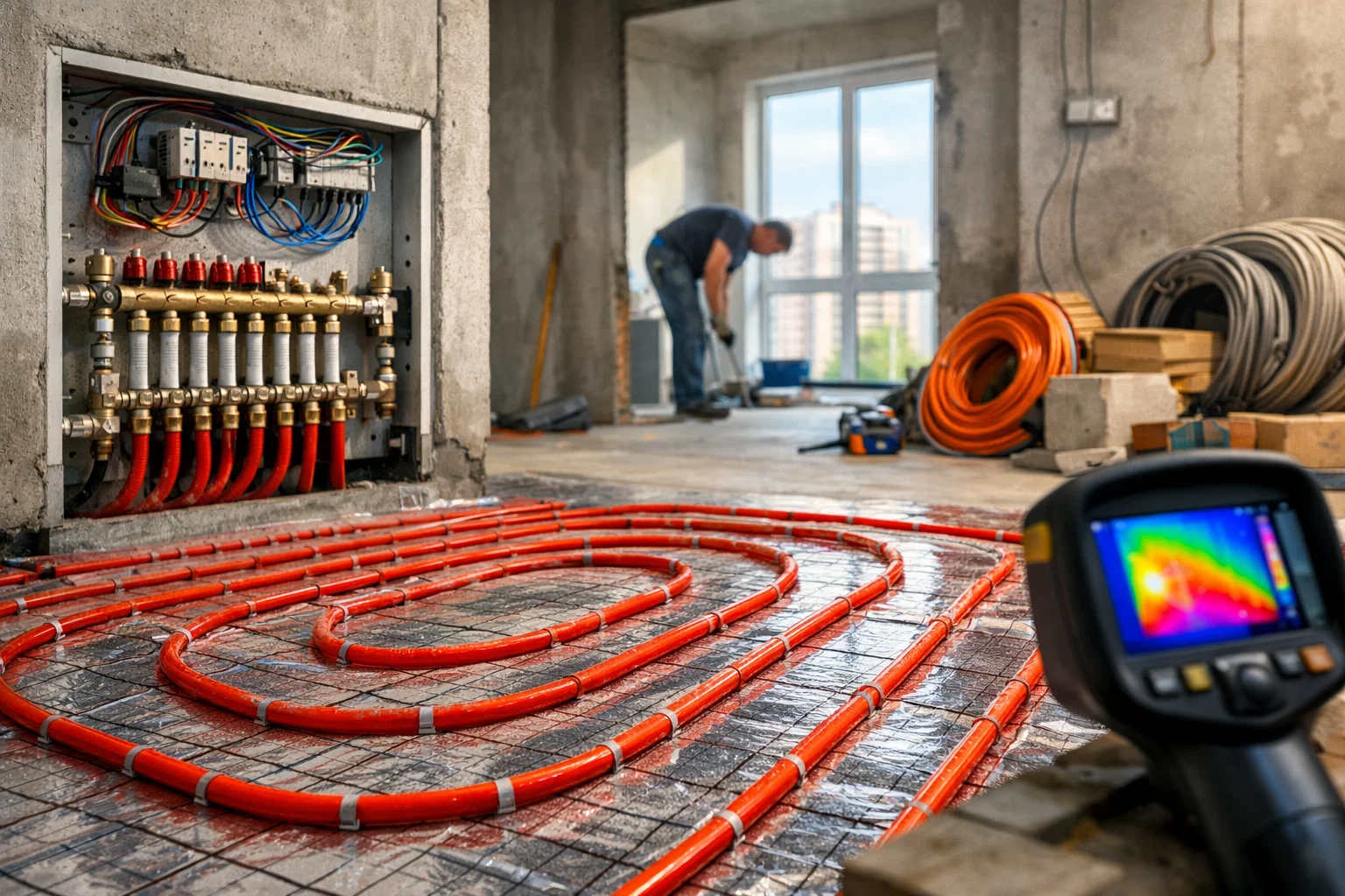 Тёплый пол в новостройке